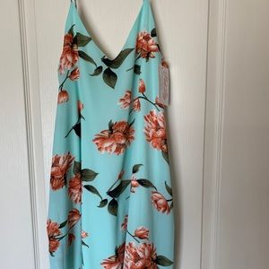 Mint floral dress